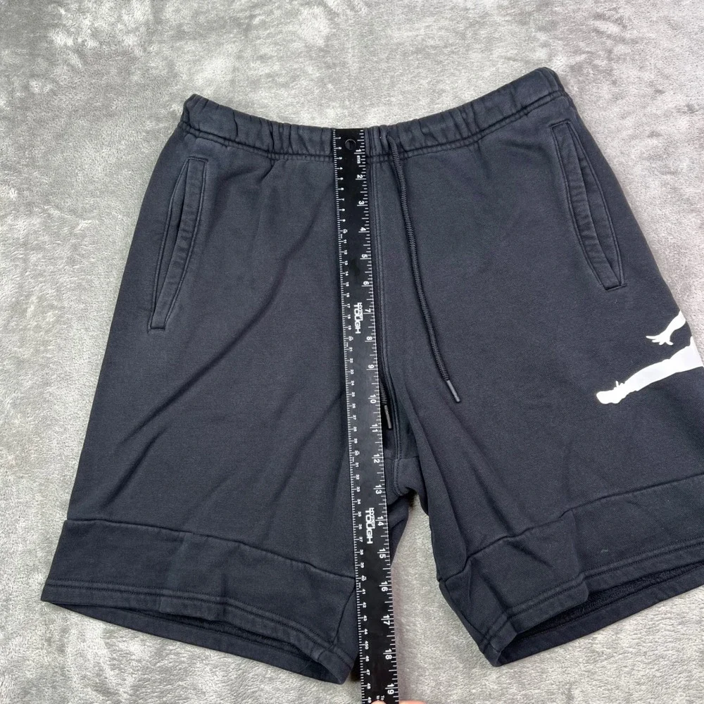 Jordan Jumpman Fleece Shorts Mens Small Black Solid Logo Drawstring Pockets 7